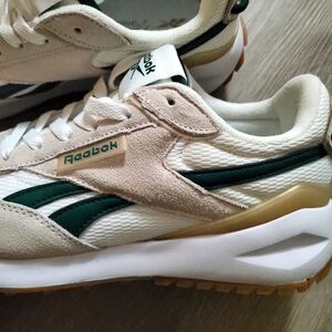 Reebok Sneakers with Green and Tan Accents